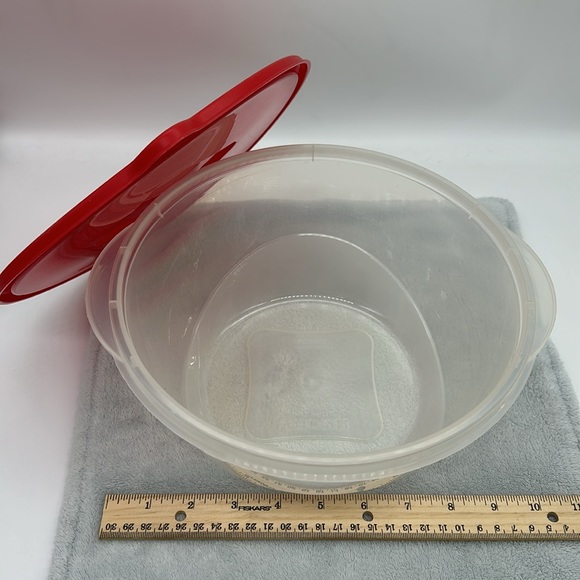 STARPLAST Made In Israel-1-37-305 Capacity 13cups Bowl with Red Push-on Lid - Picture 3 of 8